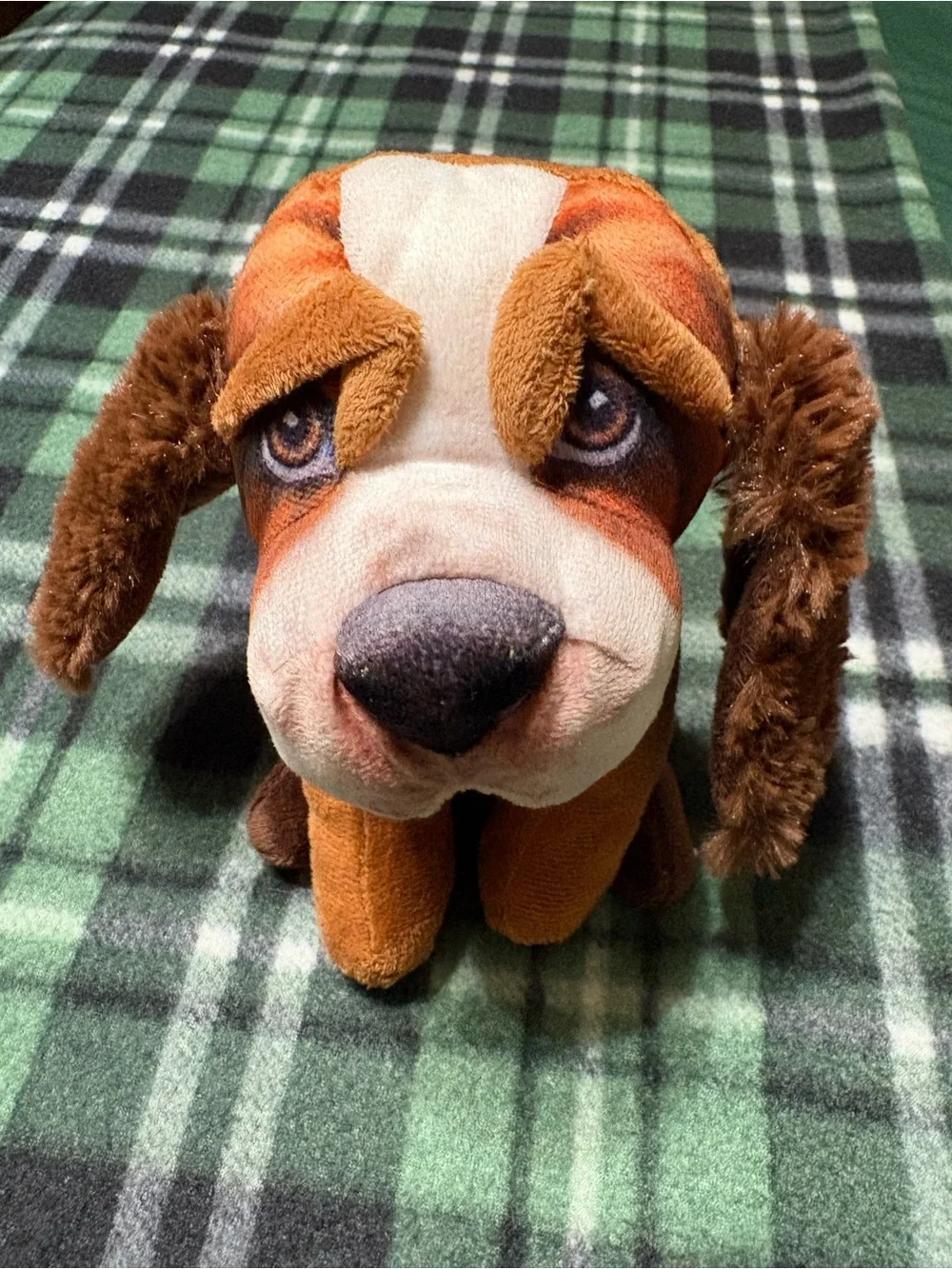 Dan Dee Collectible Plush Brown & White Dog Stuffed Animal - Soft Pet Toy